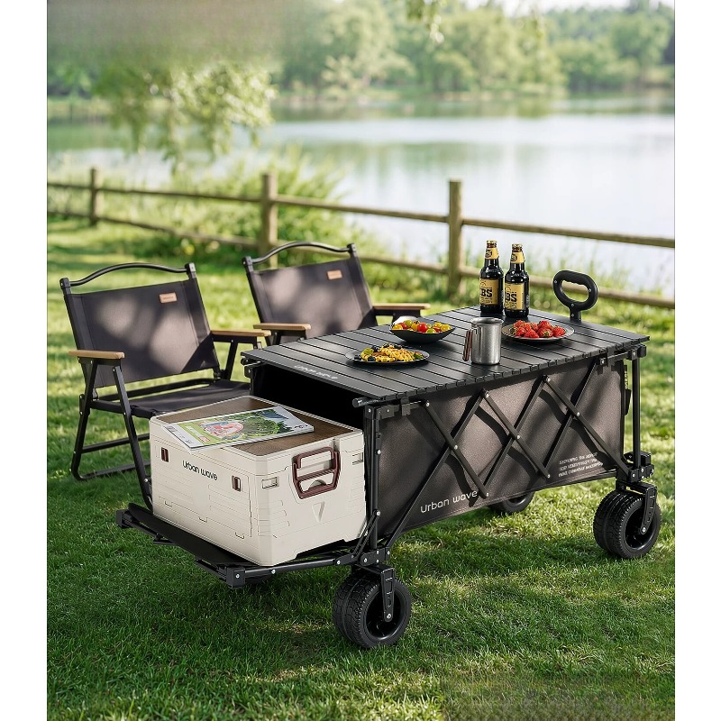 Outdoor Furniture Metal - عربة تخييم قابلة للطي للاستخدام الخارجي،