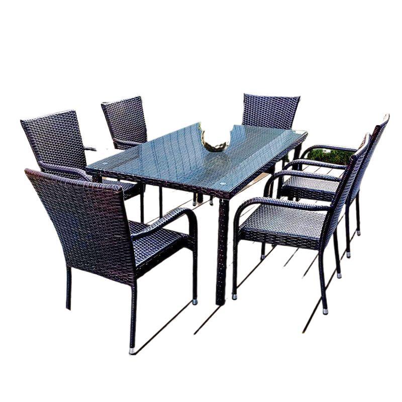 Outdoor Furniture Metal Chairs - طاولات وكراسي الروطان الخارجية لغرفة المعيشة