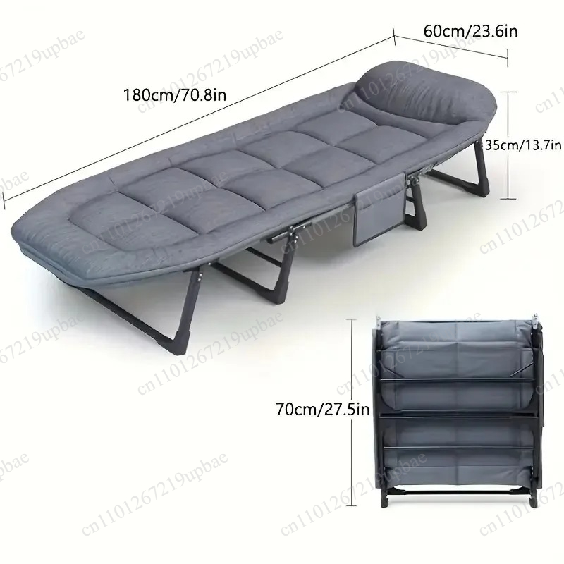Outdoor Furniture Metal Chairs - سرير نوم محمول قابل للطي، كرسي