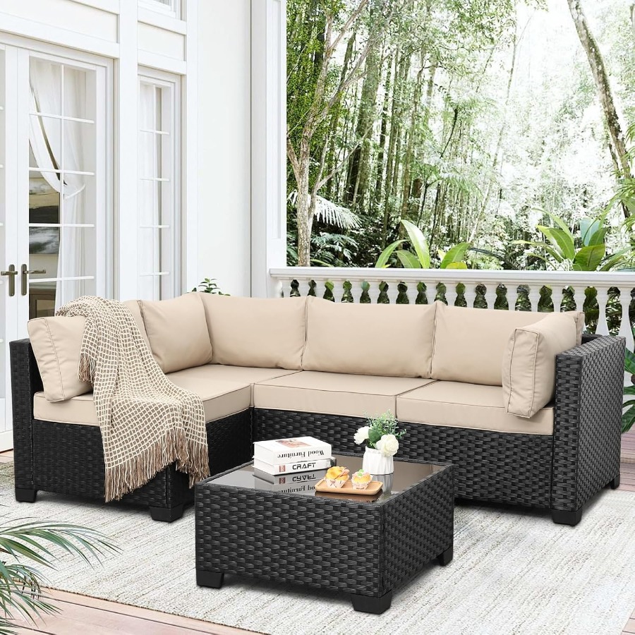 Outdoor Furniture Metal Chairs - طقم أثاث خارجي مكون من 5