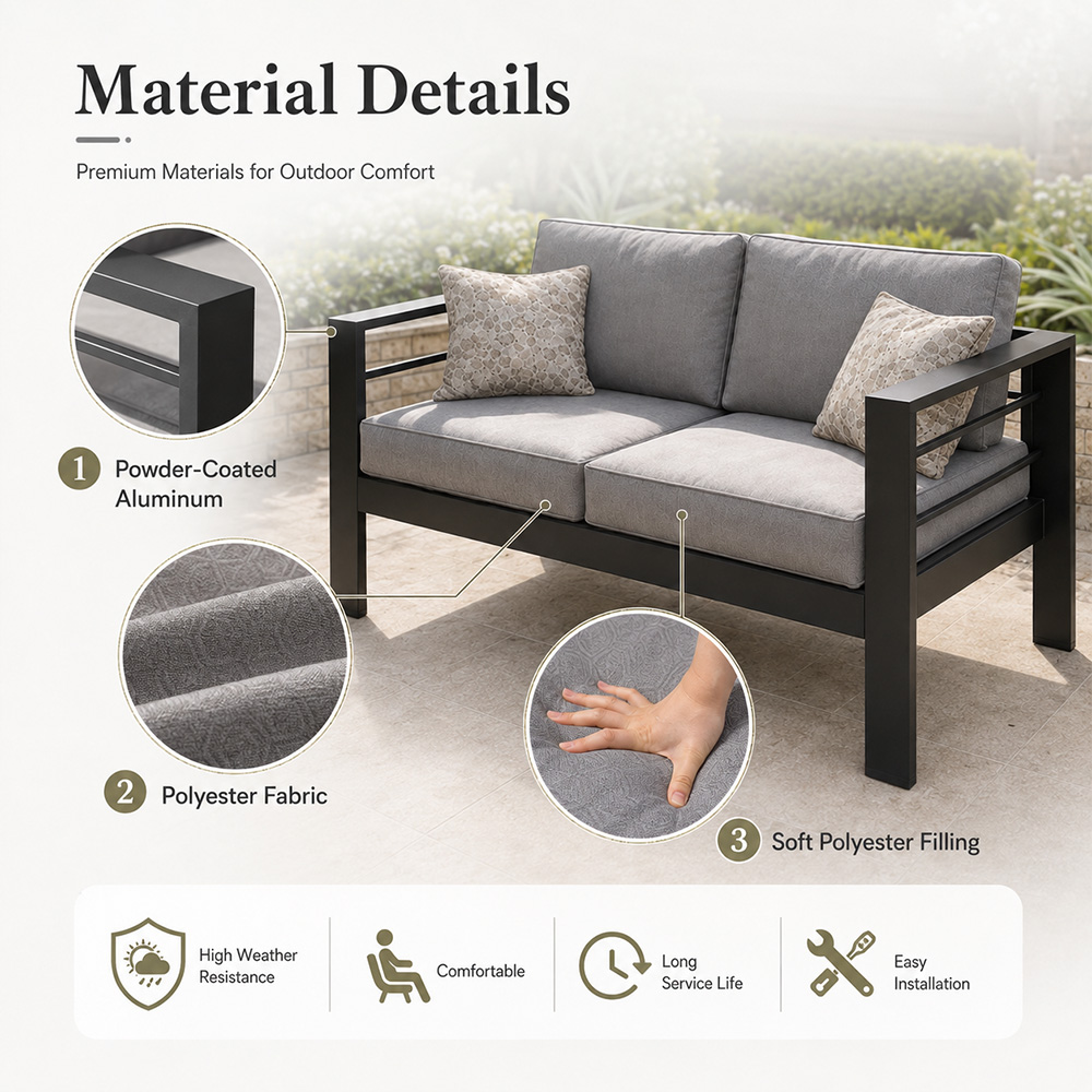 أريكة حديقة خارجية فاخرة وعصري - مراجعة Outdoor Furniture Luxury وسعره