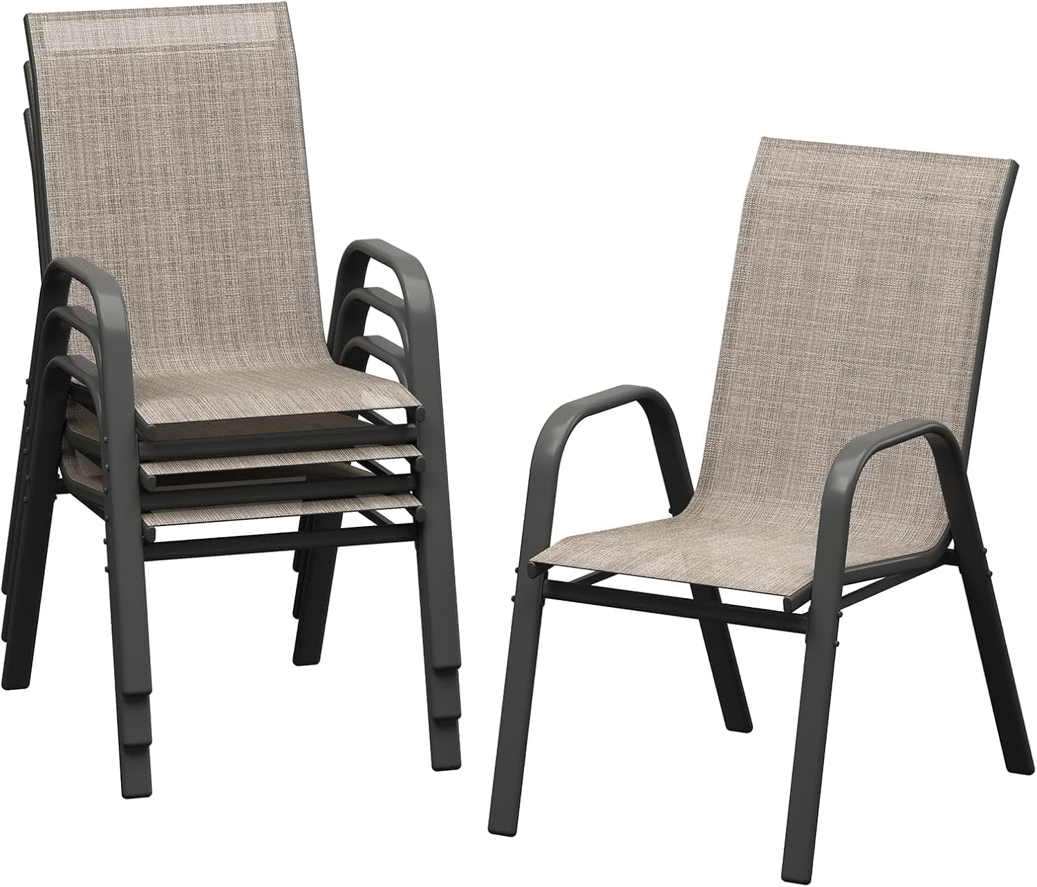 مجموعة من 4 كراسي طعام للفناء، - مراجعة Outdoor Furniture Metal Chairs وسعره