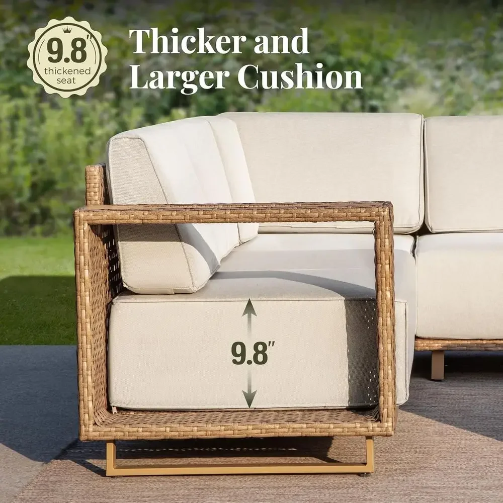 طقم أريكة من الخوص مكون من 6 ق - مراجعة Outdoor Furniture Luxury وسعره