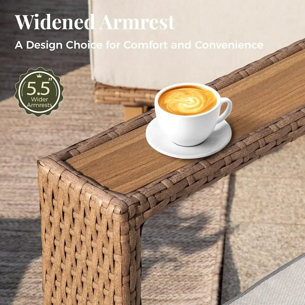 طقم أريكة من الخوص مكون من 6 ق - مراجعة Outdoor Furniture Luxury وسعره